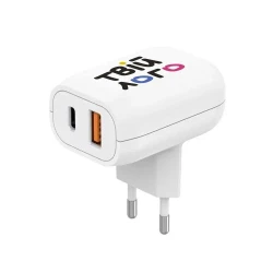 Сетевое зарядное устройство Vspeed 20W 2 порта с Вашим лого